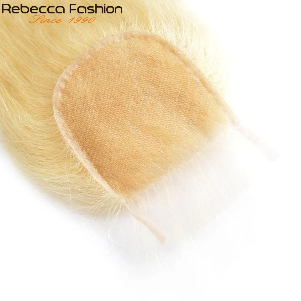 613 Blonde Body Wave Human Hair Lace Closure human hair closure human hair lace product 4X4 Middle / Three Part Brazilian Body Wave Closure Pre Plucked Transparent Lace