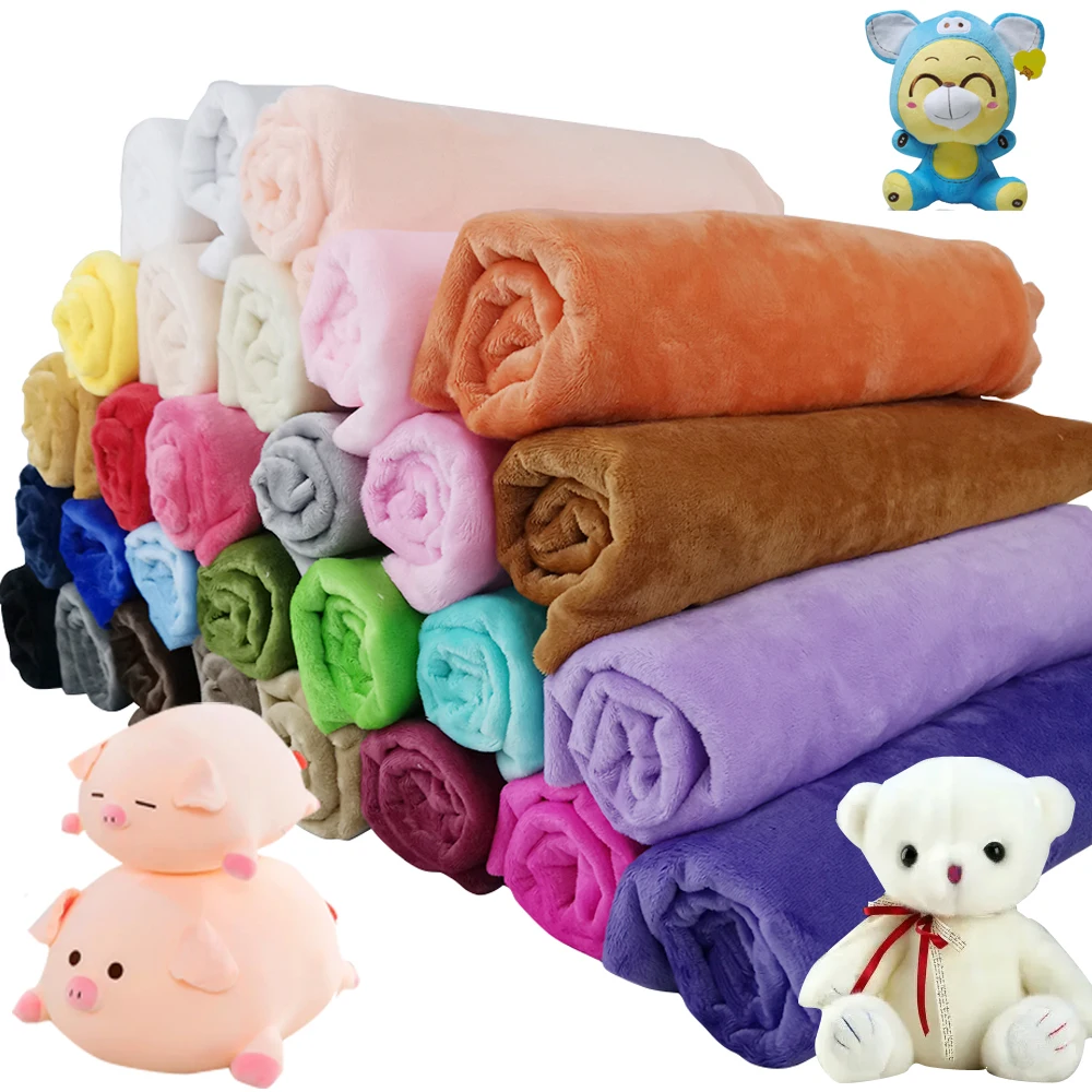 Minky Fabric For Cotton Doll Hair 5mm Pile Length Thicken Encryption Size  45x50cm Plush Fabric For Sewing Stuffed Animals Toys