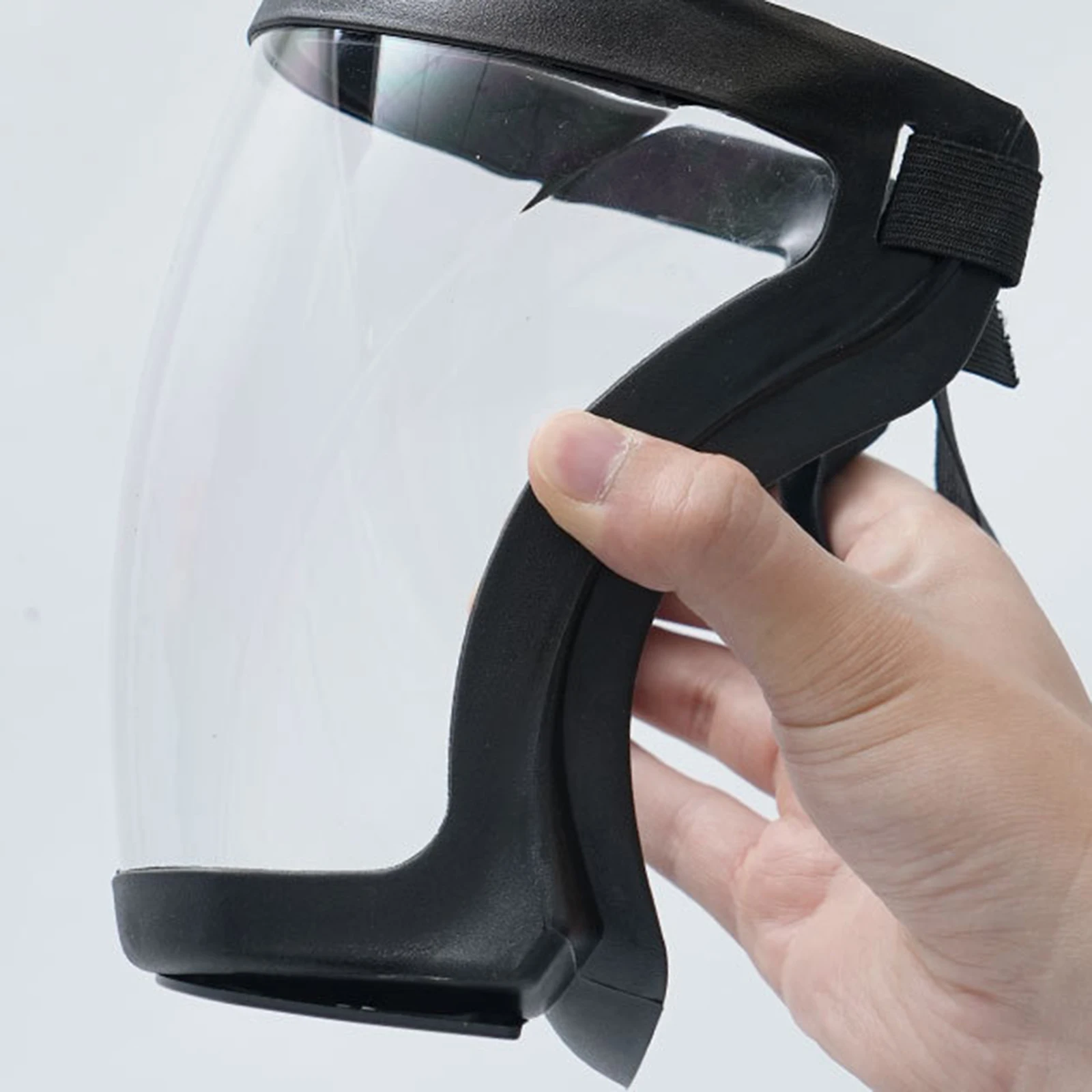 Full Face Shield Attachment with Flip-Up Metal Mesh Visor for Gardening and Weeding Protection