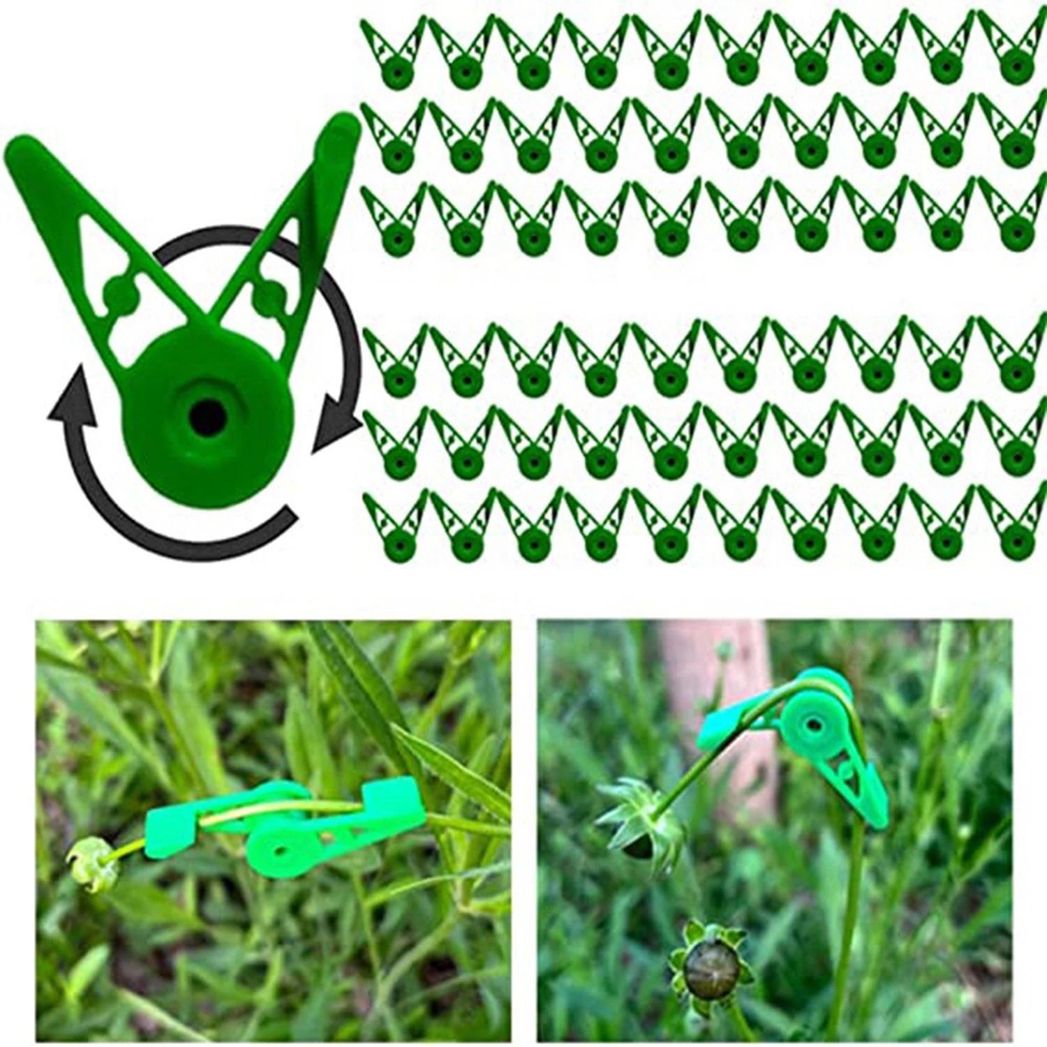 Plant Clips 360&deg; Adjustable Plant Branch Bending Training Clips Bending Planter Holder Garden Stem Trainer Cli 30PCS