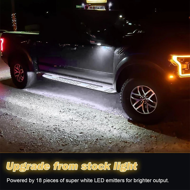 2X LED Pathway Lighting CANBUS Under Side Mirror Puddle Light for Ford Edge Rang