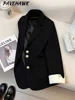 Women Long Sleeve Office Lady Blazers Autumn Winter Solid Casual Single Breasted Chic Notched Blazer Ladies Jackets Clothes 4