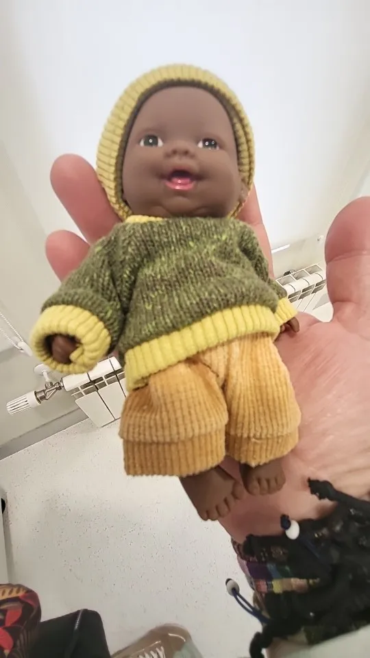 Reborn Dolls Baby Reborn Silicone Reborn Baby Doll 12cm Palm Dolls Pajamas Dress Simulation Baby Reborn Baby Doll Toys photo review