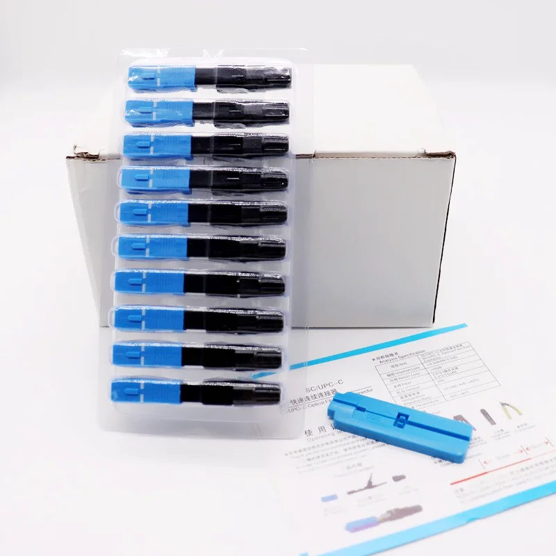 FTTH SC APC UPC Fiber Connector Fast Fiber Optic Connector SM Connector Embedded Optical Cold Connector  Fiber Optic Tool