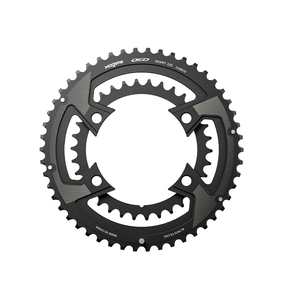 MAGENE Pes Qed 110bcdチェーンリング　50-34T超軽量 Magene Pes Qed チェーンリング 110bcd 分割中空超軽量ホイールパワー