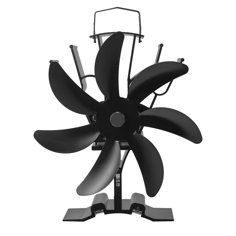 A2bbedc919df844479830d2da09b2b4f10 Dual-purpose 7 Blade Fireplace Fan Desktop Wall-mounted Thermal Power Efficient Heat Dissipation Heat Powered Stove Fan