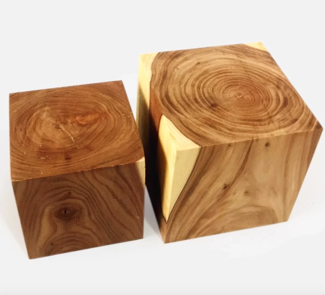 

2pcs 100x100x100mm Elm Wood Cube Block Square Furniture Height Pad
