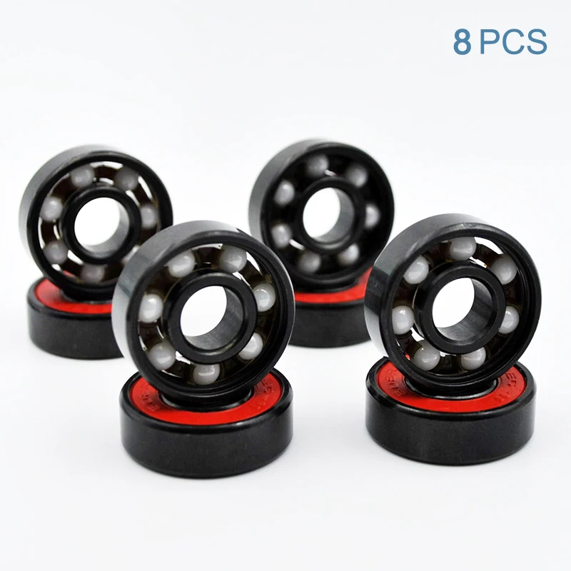 

8pcs 608 2RS Hybrid Ceramic Ball Bearing 8*22*7mm ABEC-11 High Speed Roller Skate Skateboard Wheel Miniature Bearings