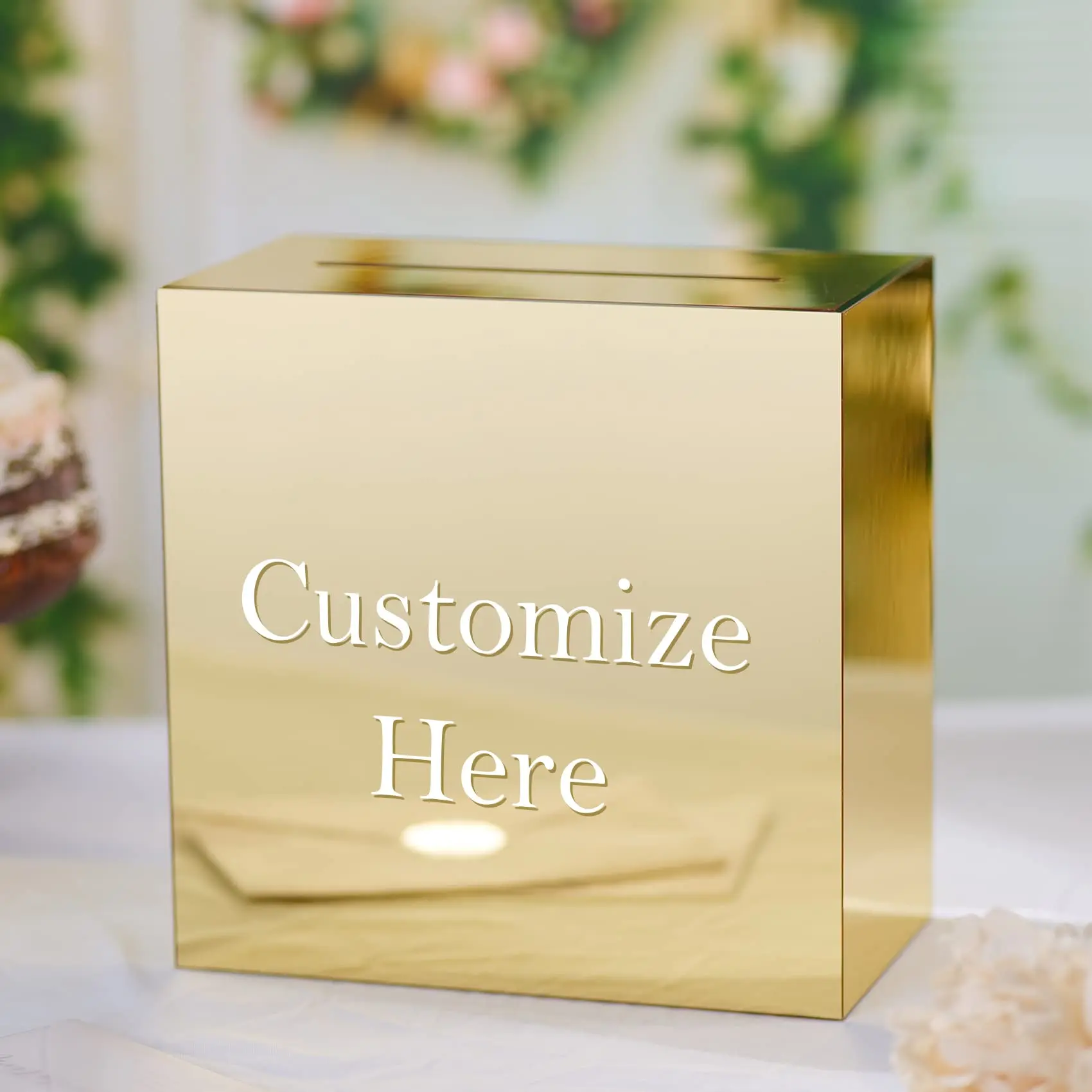 Elegant Clear wedding wishing well acrylic card box with Lock, Personalized  Wedding Card Box, Clear Card Box, Wedding Card Box with Lid, Wedding Money