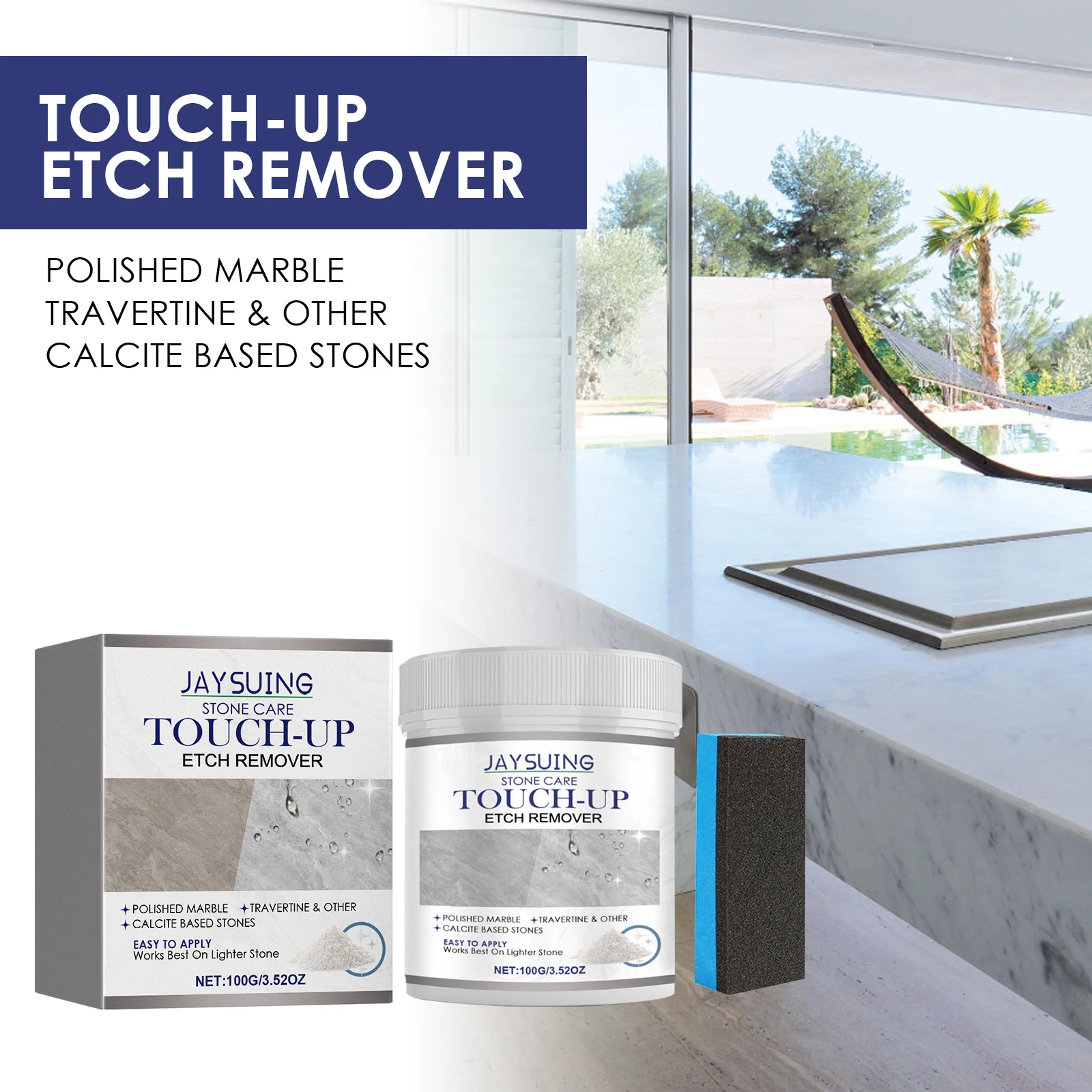 Marble Polishing Powder For Kitchen Quartz Tile Floor Stains Removal