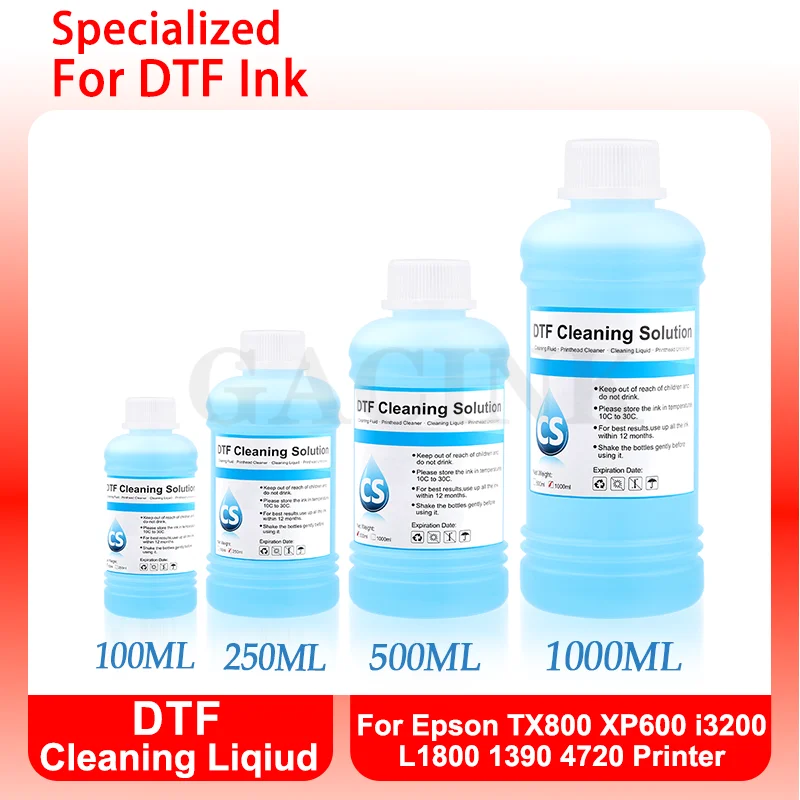 DTF Cleaner inkjet printer cleaning kit,printer cleaner DTF Cleaning Solution Liquid For Direct to Film Printer Printhead Tube Maintenance Kit (4 Capacity Options)
