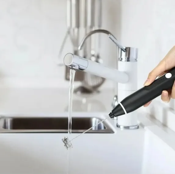 Mixer Recarregavel 2 em 1 Eletrico Misturador Batedor Ovo Leite Cafe 3