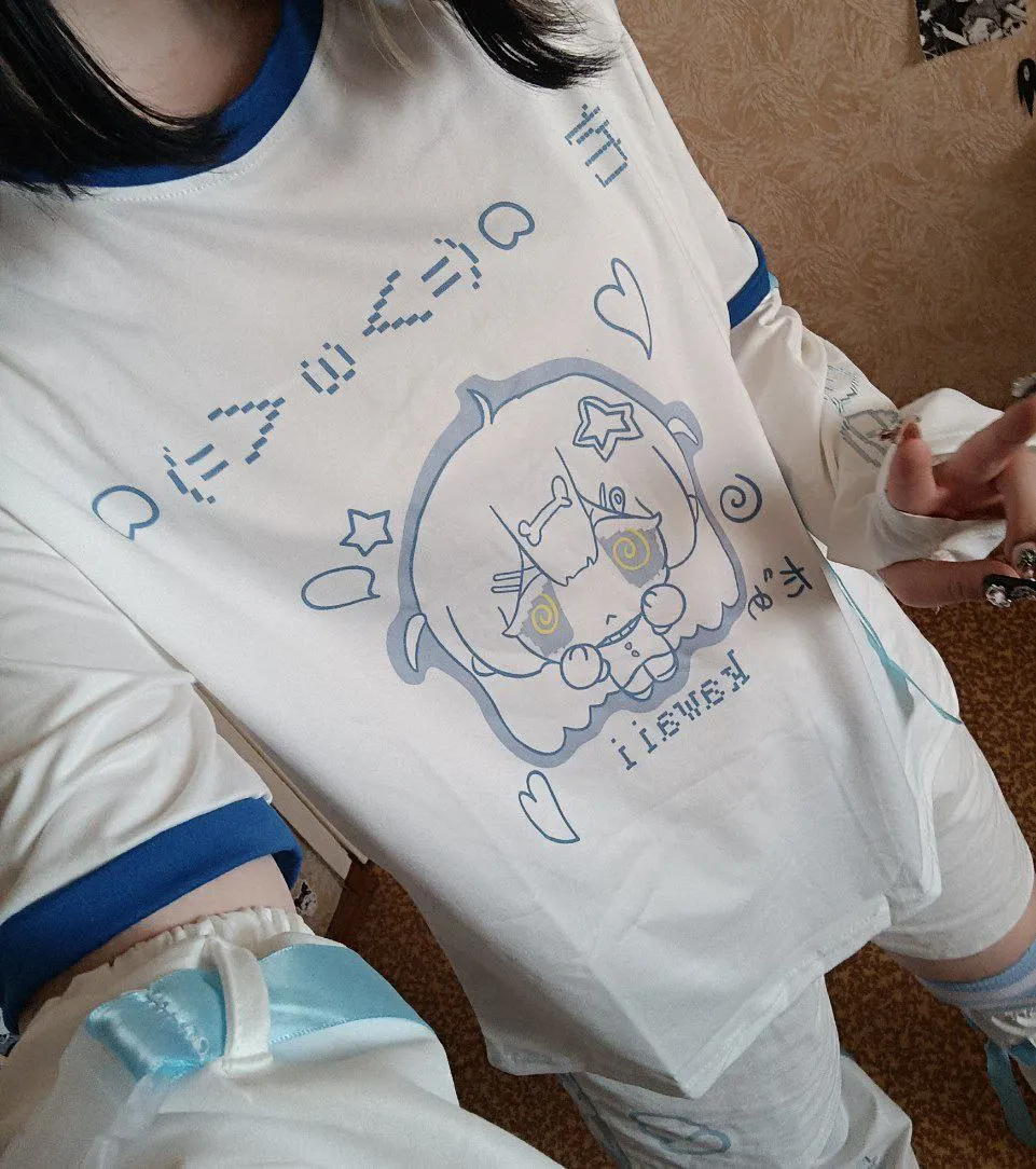 Blue Girl T-Shirt - Cutecore Aesthetic photo review