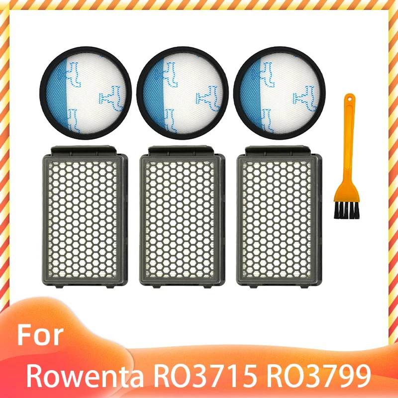 Compact Power Cyclonic Hepa Filtro Substituição Kit Peça de Vácuo para Rowenta Ro3715 3759 3798 3799 3718 Samurai Sg3751wa