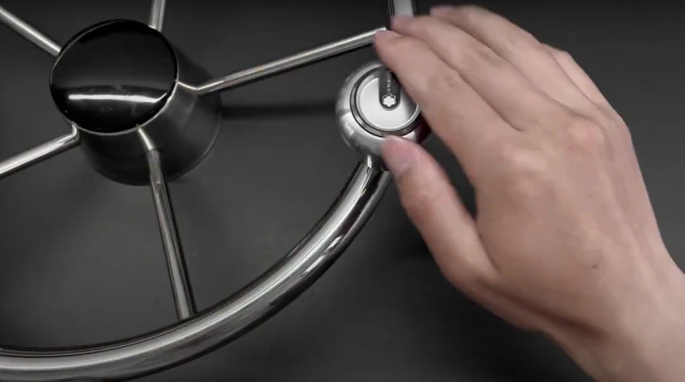 Bouton De Commande De Volant De Bateau De Qualité Marine, En Acier Inoxydable 316 Pour Roue En Acier à Rail Ovale Uniquement (taille L : 4,5 Cm