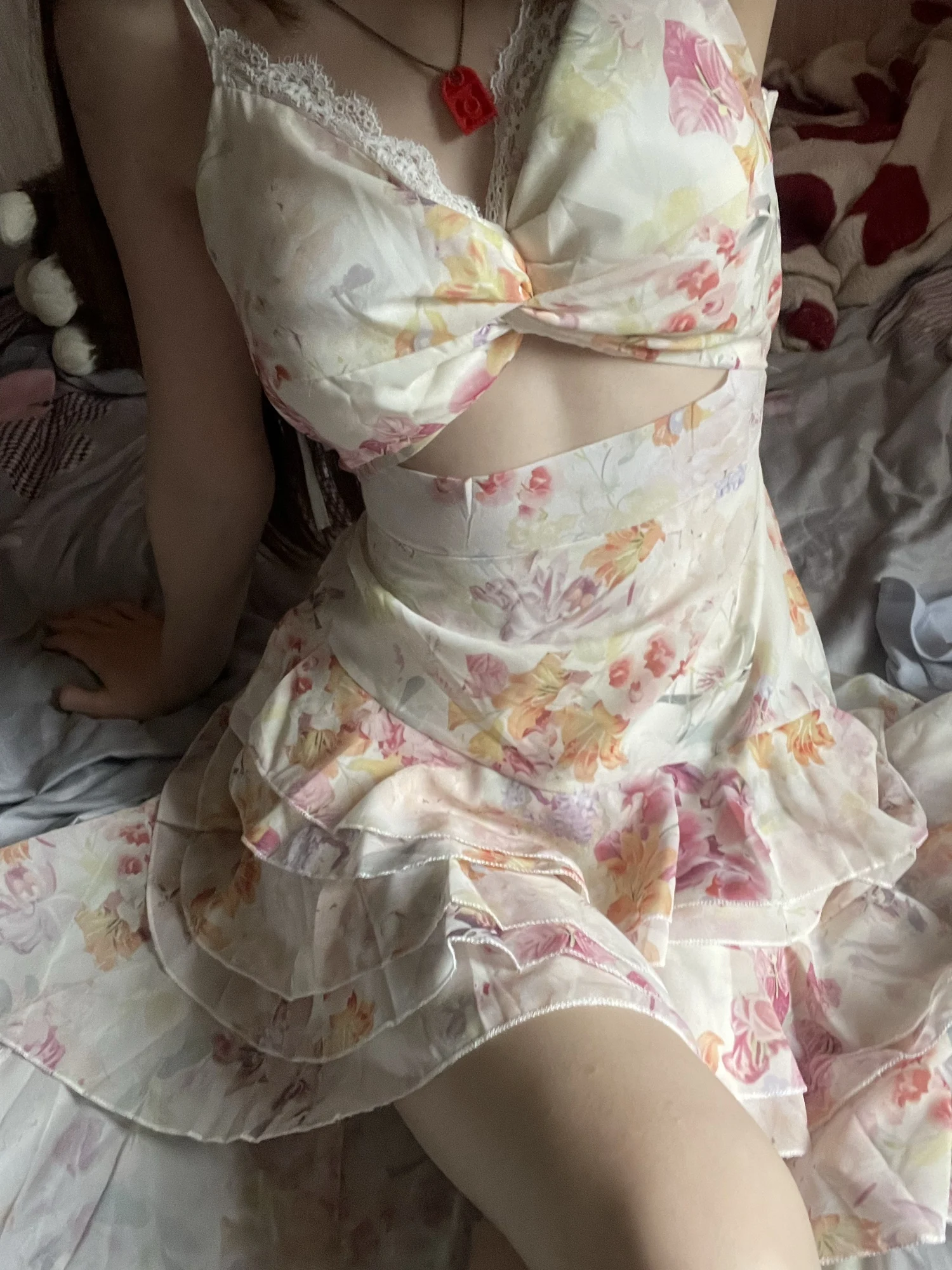 Coquette French Vintage Hollow Out Cami Dress - Summer 2025 Collection photo review
