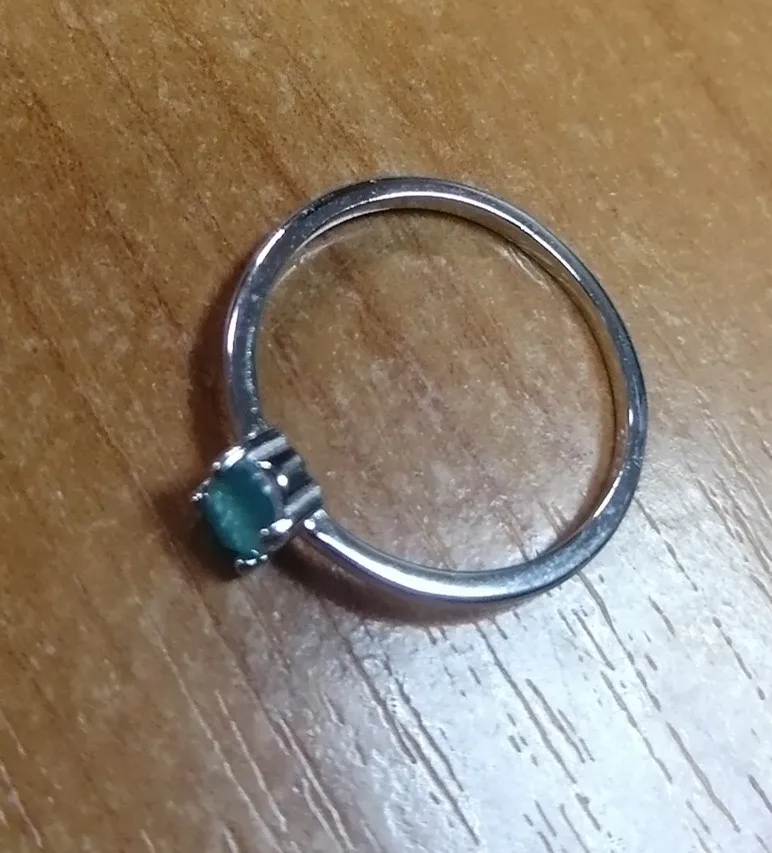 Silver tourmaline ring