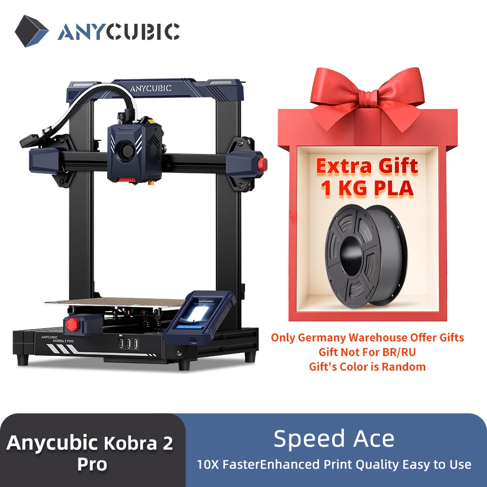 ANYCUBIC 코브라 2 프로 최대 인쇄 속도 500 mm/s 고성능 듀얼 코어 LeviQ 2.0 자동 레벨링 FDM 3D 프린터, 최신