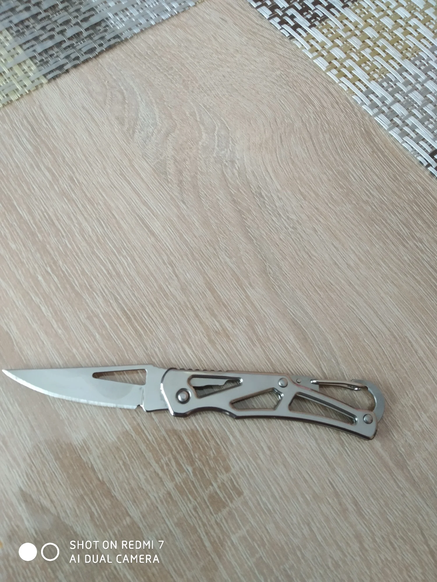 Faca de frutas dobrável de aço inoxidável, faca ao ar livre com alça antiderrapante, acessórios de cozinha, faca photo review