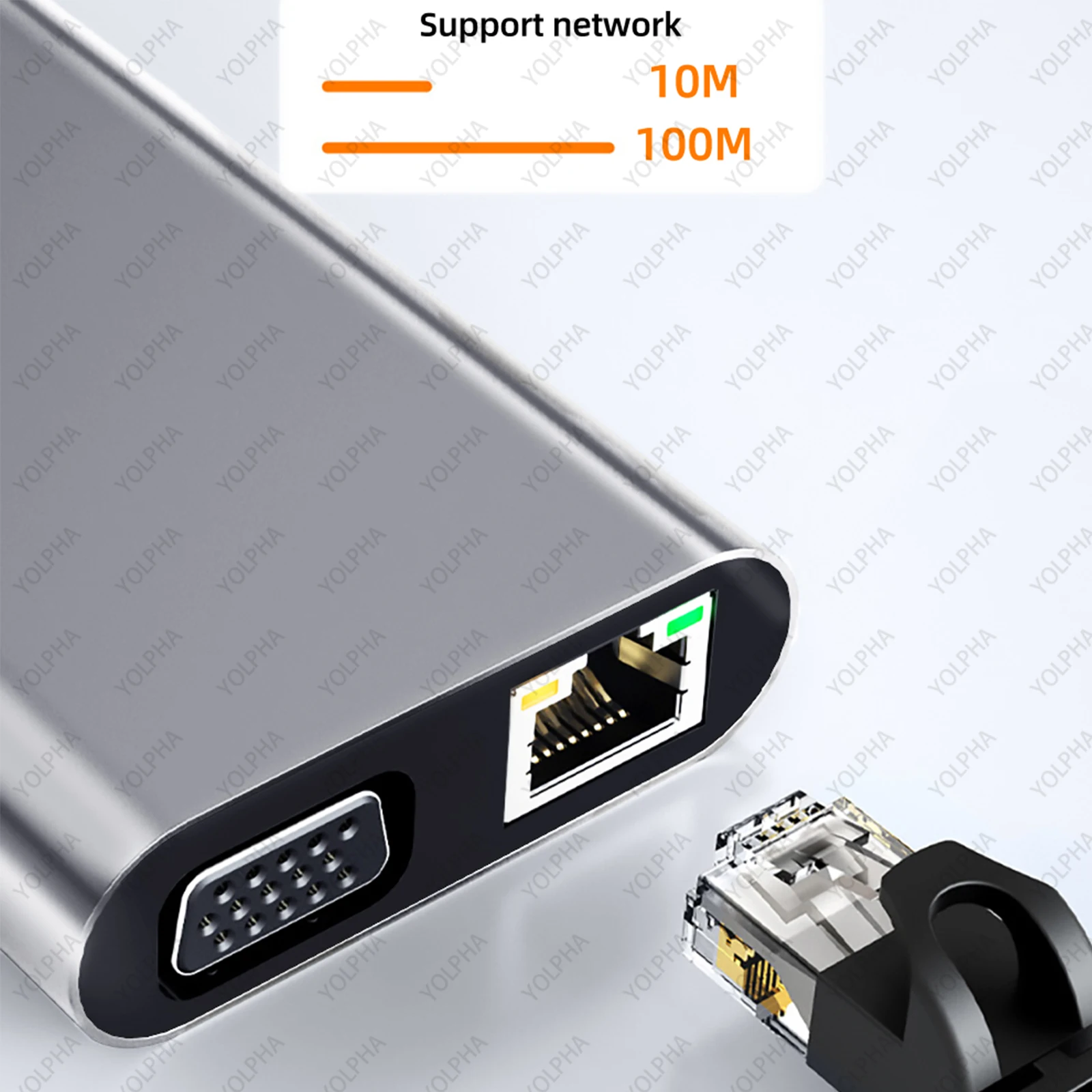 10 in 1 USB C Hub usb3.0 2.0 Docking Station with 4K HDMI 100w Charging 1080 HD SD/TF Splitter for typec Laptop MacBook Pro 6