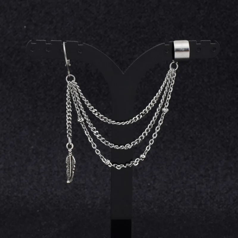 Kpop punk tassel chain earrings for men women stainless steel metal bar pendant geometric drop earrings party hip hop jewelry dangle earrings drop earrings pendant earrings crystal tassel earrings geometric earrings