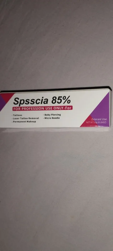 85% Spsscia Multipurpose Numbing Cream lidocaine 8% for Cosmetic tattooing/Permanent Makeup/Piercings/Waxing/Microblading/Laser photo review