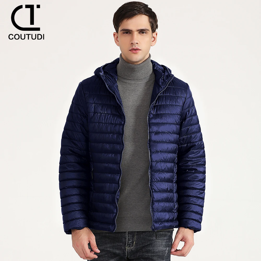 COUTUDI-Lightweight Puffer Down Jackets for Men, Warm Parka, Windproof Coat, Casual Outerwear, Autumn and Winter Fashion, 2024