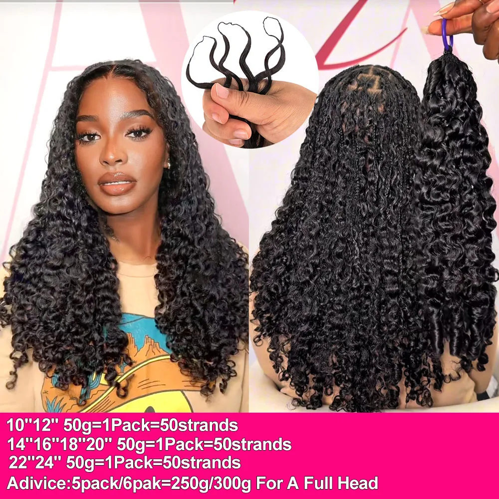 Miracle Knots Crochet Hair For Braiding Burmese Curly Boho Braids 100% Raw human hair Extensions Feathered Human Crochet Hairc 2