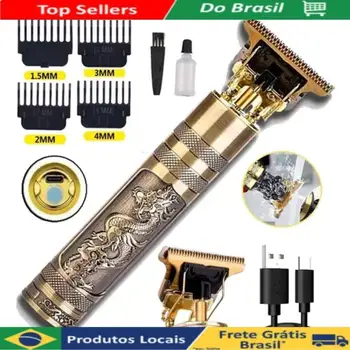 Máquina De Cortar Cabelo Parágrafo Barba Masculina Designer Aleatório Elétrico Profissional 1