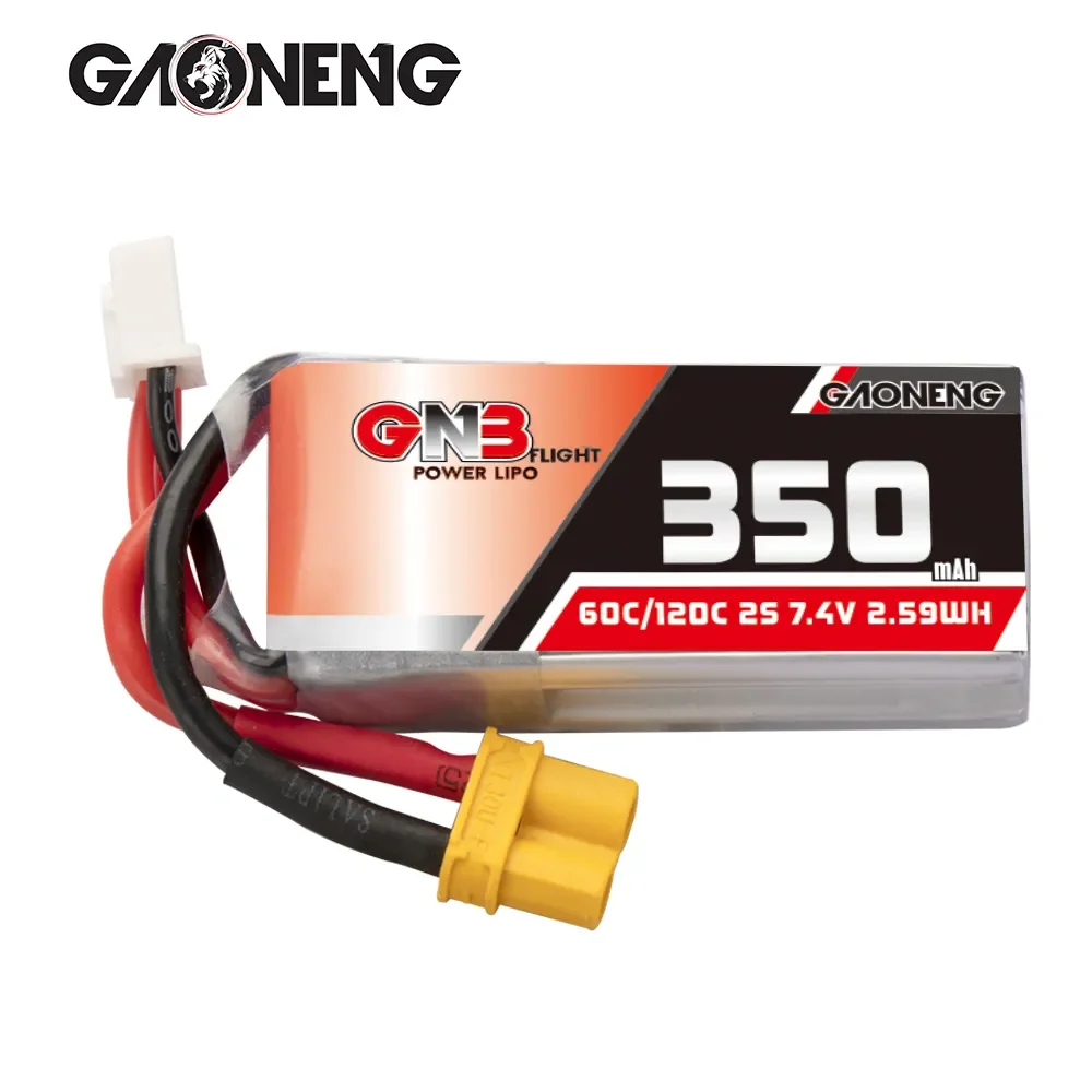 Batteries Lipo 350mAh 2S pour Drone FPV Micro - Lot de 1 à 6