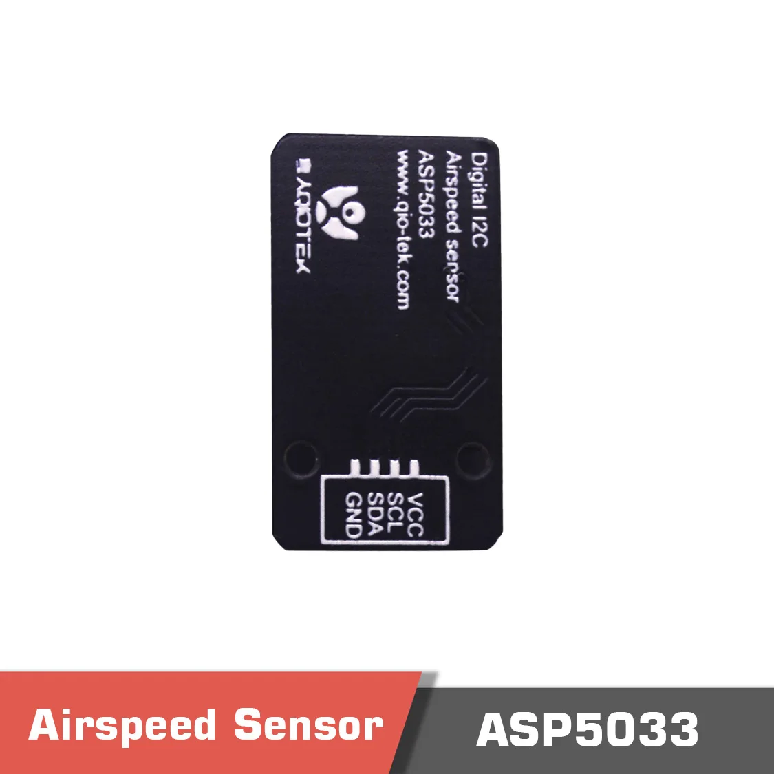 QioTek ASP5033 공기속도 모듈, 피토 튜브 포함, I2C 인터페이스, 이 센서, 원활한 디지털 출력 보장