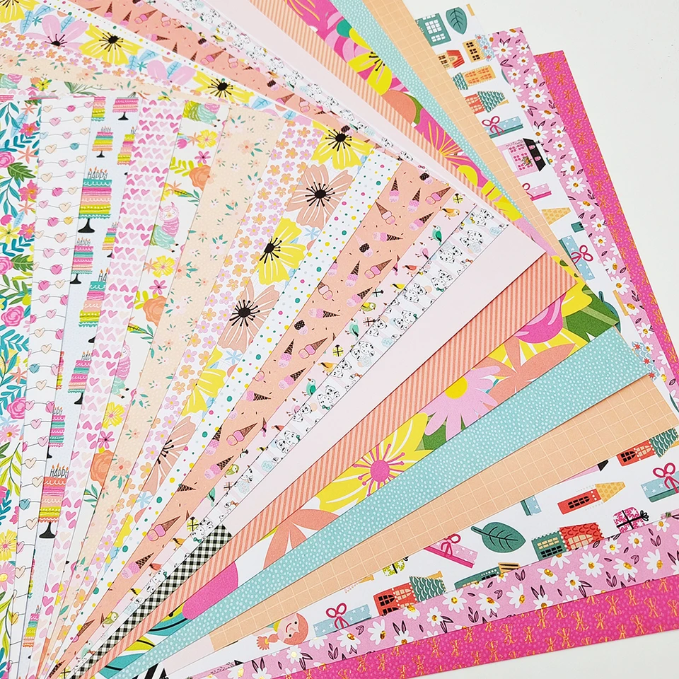 スクラップブッキングキット　１２インチペーパー スクラップブッキング キット 12インチ「beauty」 - SCRAPINBLOOM'S