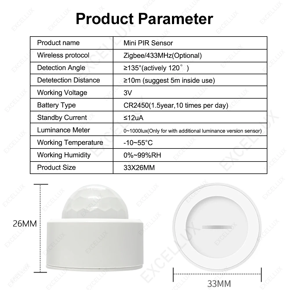 Zigbee Smart PIR Motion Sensor 6