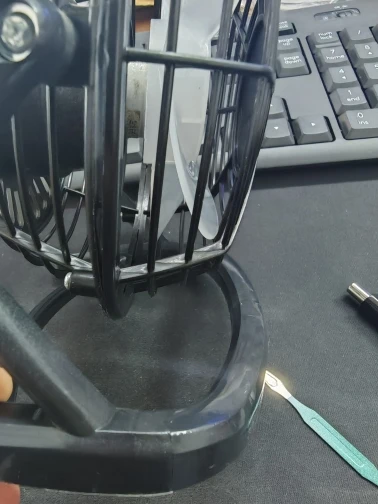 Silent USB Desk Fan 4 Blade Rotatable Mini Cooler photo review