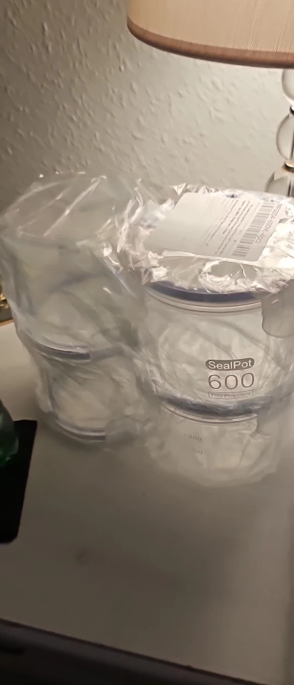 4Pcs Sealed Storage Box Transparent Kitchen Food Grain Organizer Storage Tank Plastic Large capacity Moisture-proof Sealed Jars photo review