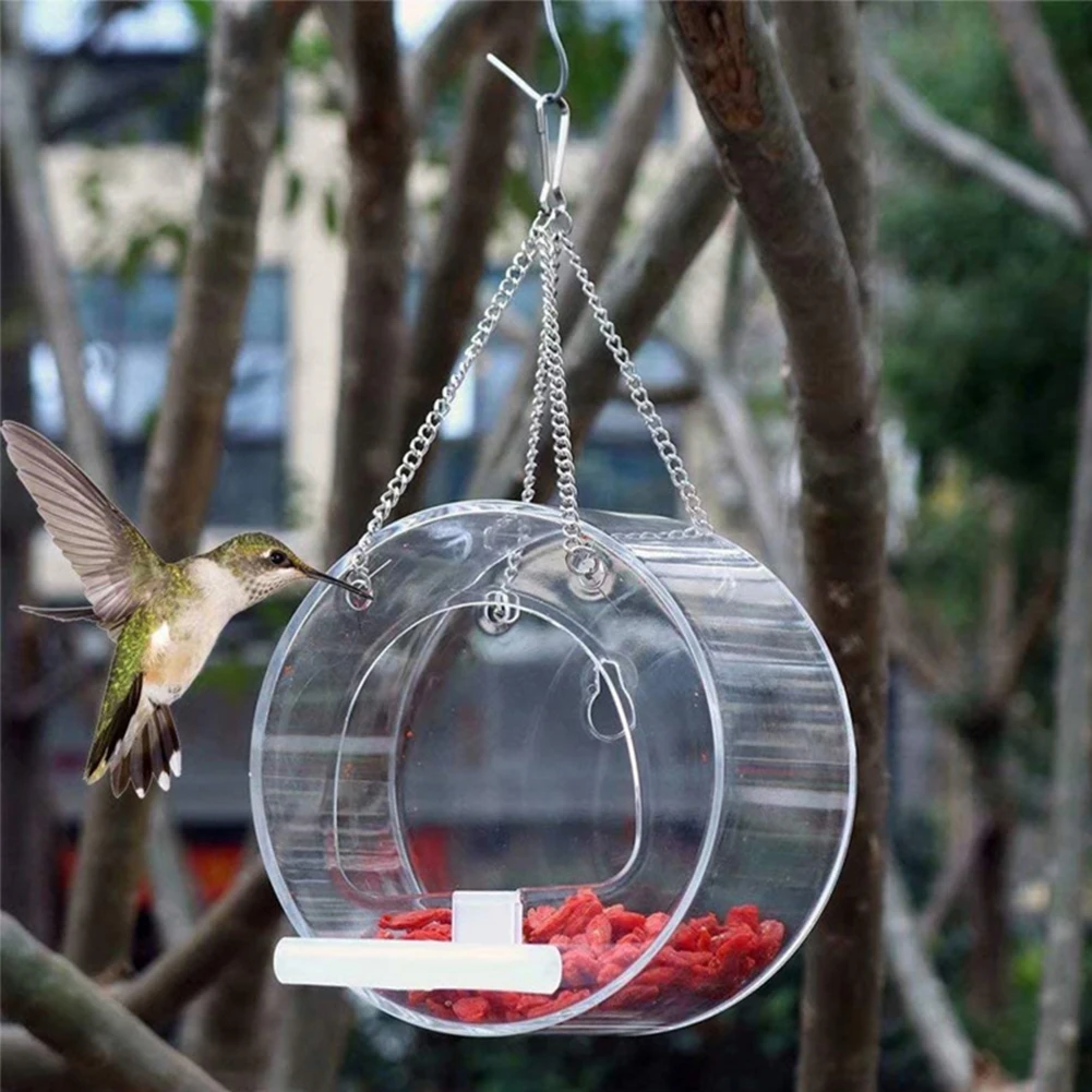 Mangeoire à colibris en plastique avec crochet suspendu pour décoration de