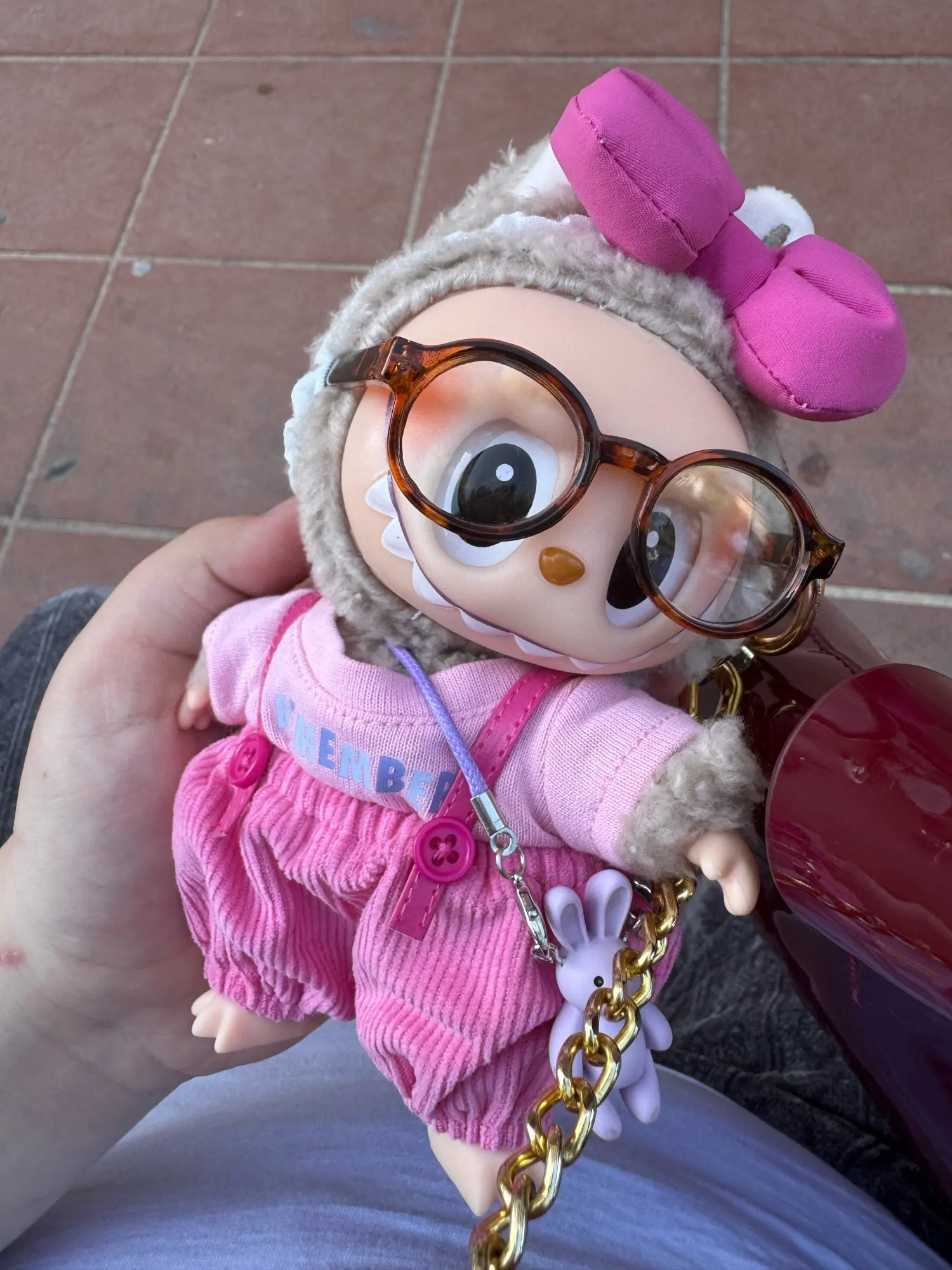 Labubu V1/V2 Doll Clothes: 15/17CM Original Macaron Plush Outfit & Hair Accessories photo review