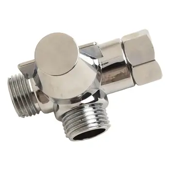 วาล์วแยกน้ำฝักบัวแบบ 3 ทาง G1/2 พร้อมตัวแปลงรูปตัว T ทำจากพลาสติก สำหรับสายฝักบัว ตัวแยกก๊อกน้ำ แบบ 3 โหมด อุปกรณ์เสริมในบ้าน 2