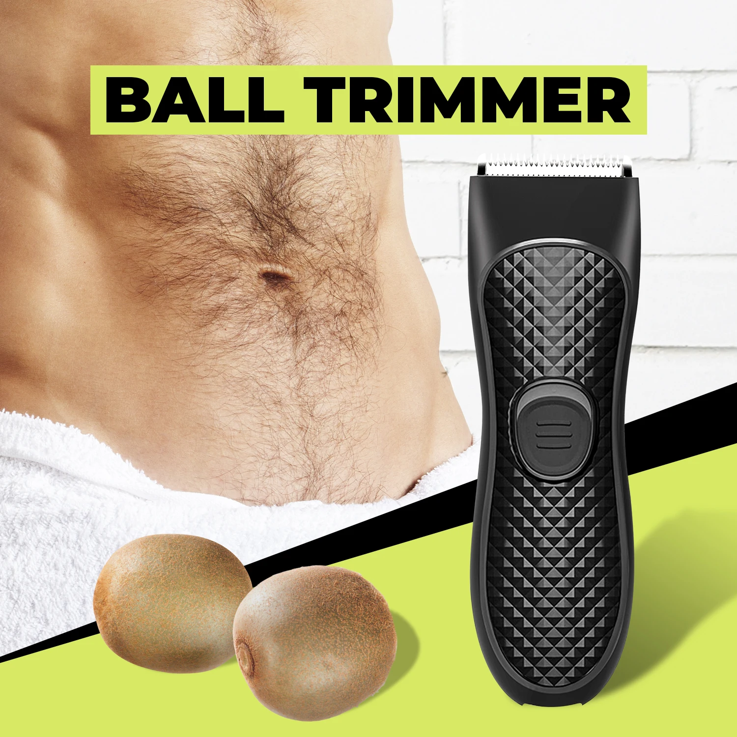 Men's Electric Groin/Ball Trimmer & Body Hair Grooming Clipper Waterproof Wet Dry Shaver Portable Design USB Charging