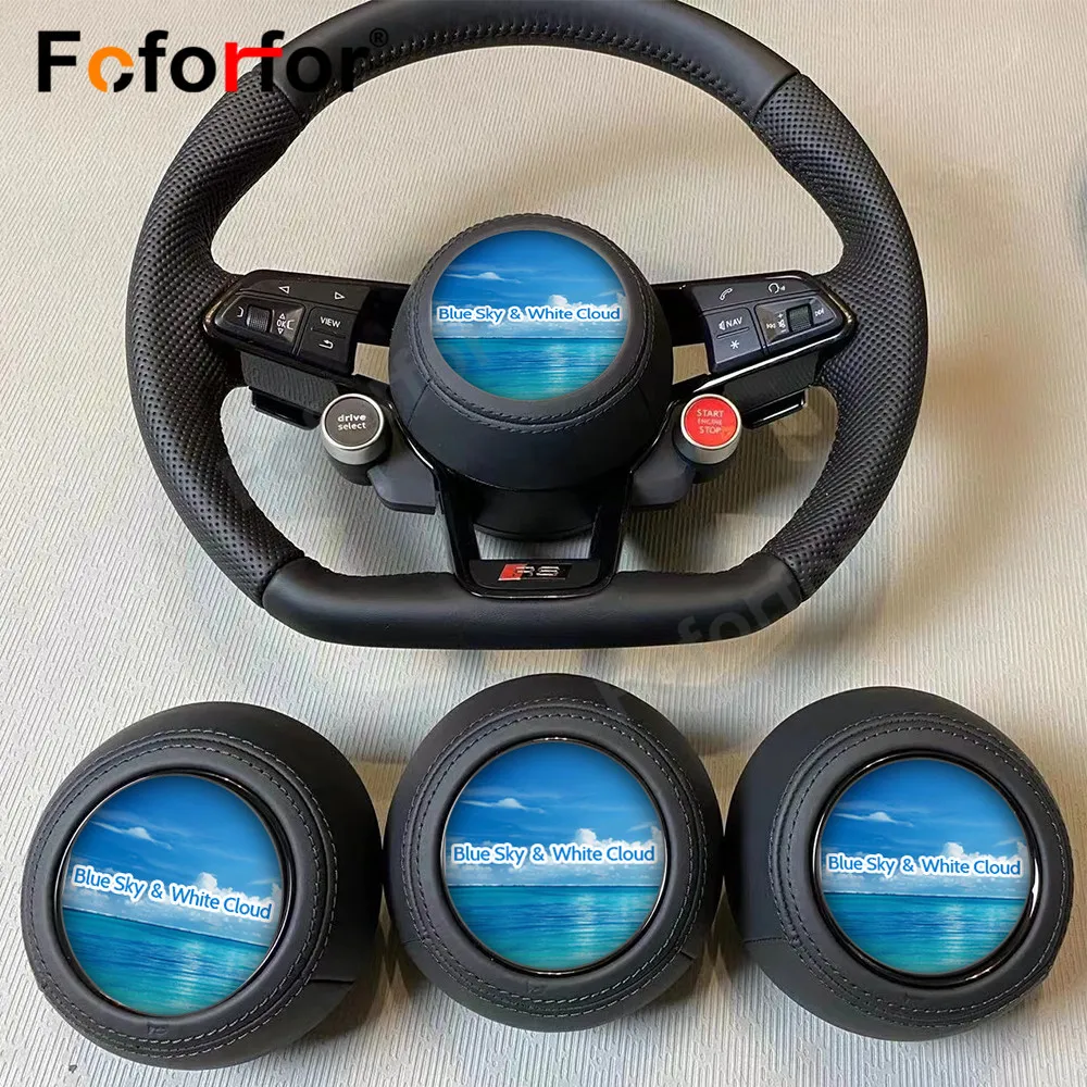 

Cover Genuine Leather Car Steeling Wheel For Audi A3 S3 RS3 2017-2022 Control Button Version Interior Accessorie Shift Paddle