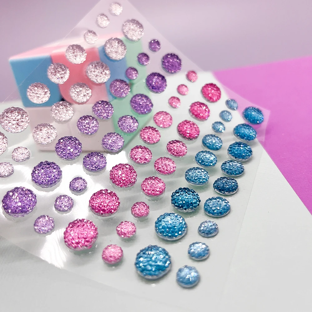 Self Adhesive Simulation Stones Decor Accessories 3D Gem Rhinestone Stickers