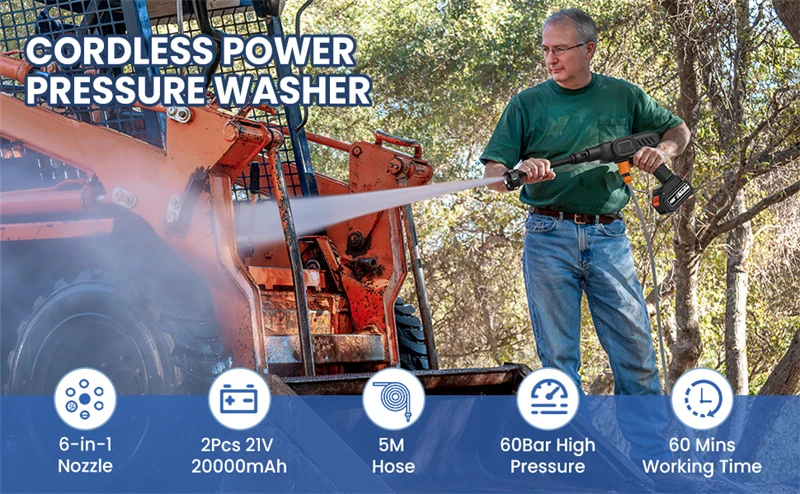 Högtryckstvätt som sprutar vatten