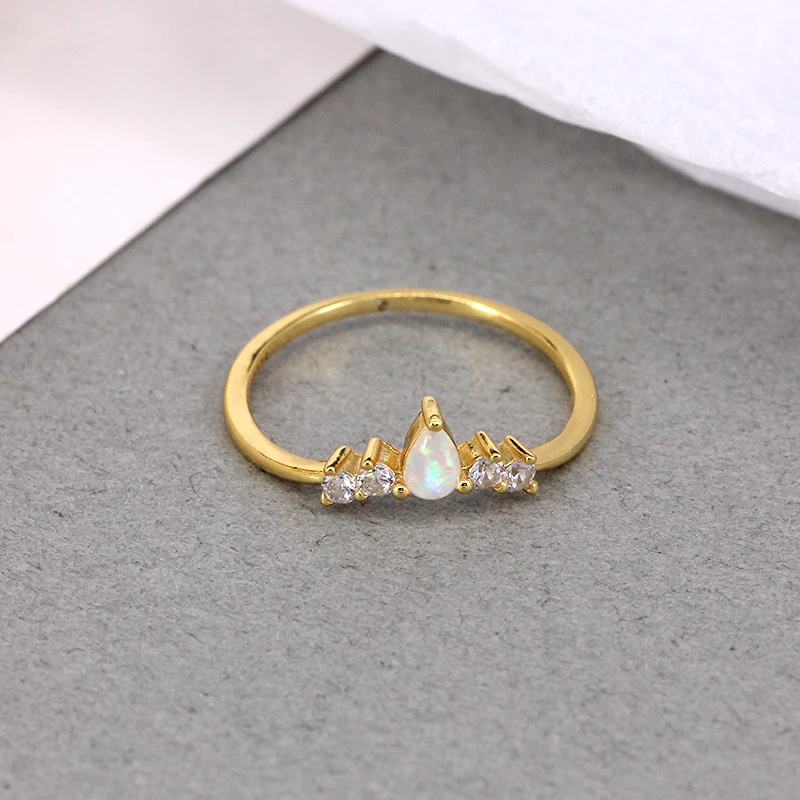 CANNER Dainty 925 Sterling Silver Rings For Women Gold Crystal Finger Rings Girl Black Zircon anillos Female Cubic Zirconia Ring silver ring silver rings