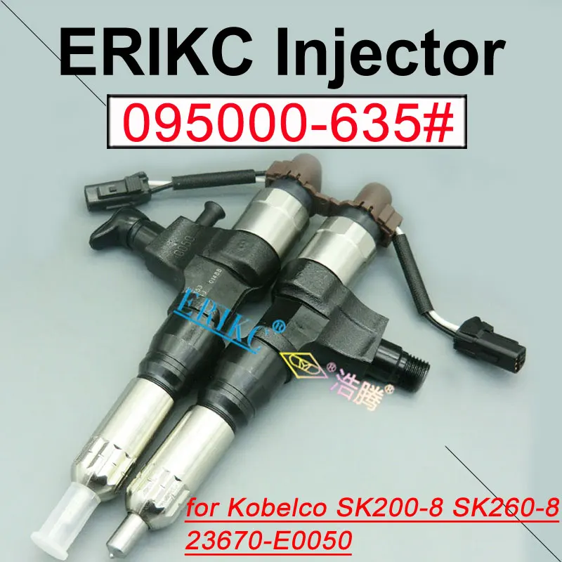 

095000-6353 детали топливного двигателя, инжектор Assy 095000-6350, инжекционная Форсунка для дизельного двигателя DENSO Kobelco SK200-8 23670-E0050