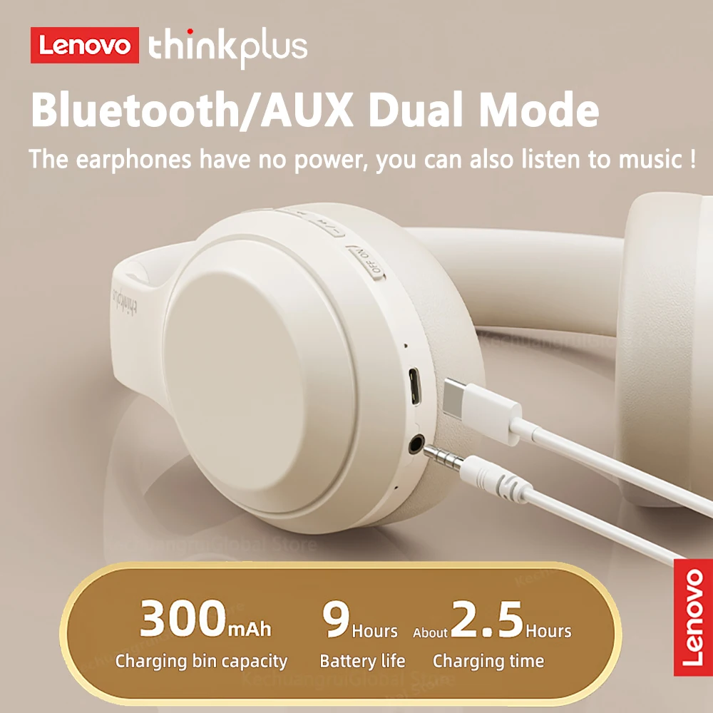 Lenovo Original Thinkplus TH10 Stereo wireless Headphones