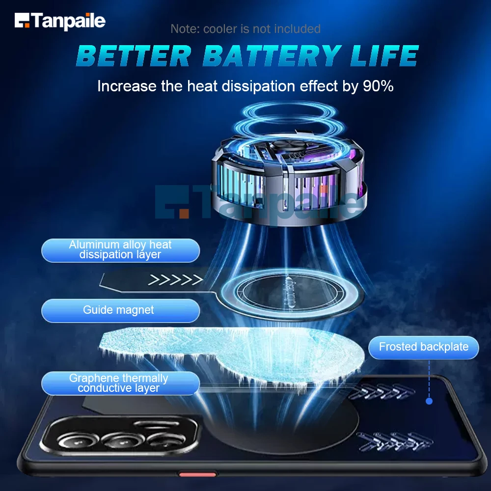Magnético de Refrigeração para Realme gt 5g Neo2 Neo 3t Gt2 Neo2t Gt2 Pro Explorador Flash Mestre q3 Magsafe Dissipação de Calor Capa Case - Image 4