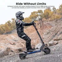 Trottinette électrique Ausom DT2 Pro, 2*1100W, 52V 23.4Ah, pneus 10*3.0 pouces, vitesse maximale 68 km/h, autonomie maximale 115 km, suspension à bras oscillant 4
