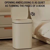 16L Smart Induction Trash Can Automatic Intelligent Sensor Dustbin Touch Trash Bin for Office Toilet Kitchen Bathroom Bedroom 1