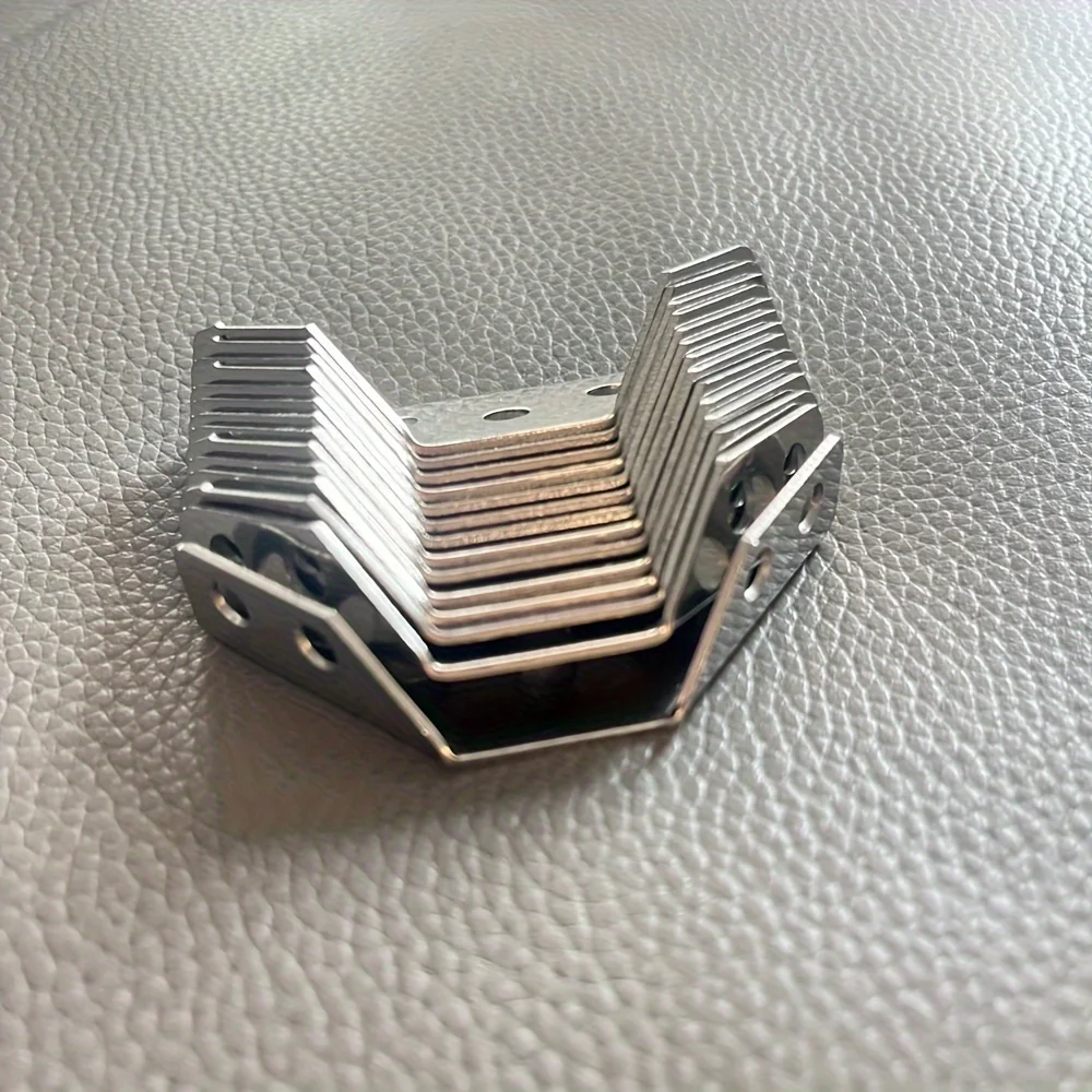 Furniture Hardware Stainless Steel Corner Connector Right Angle Thickened Brackets Laminate Furniture Cabinet Hardware 10 Sets