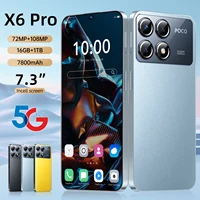 New X6 Pro Smartphone Global Version 16 1tb 7 3 Hd Android 14 7800mah 4g 5g.jpg